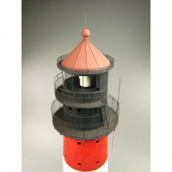 Leuchtturm Westerheversand aus Nordfriesland, gebaut im Jahr 1906 1:72 Komplett-Lasercut-Modellbausatz